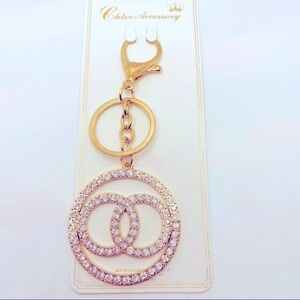 Key chain Purse Charm Crystal Forever love Very Sparkly! BRAND NEW Won’t Tarnish